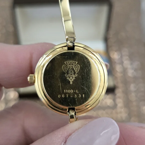 Gucci Gold Watch with Colorful Bezels - MARKED DOWN - Picture 4 of 12